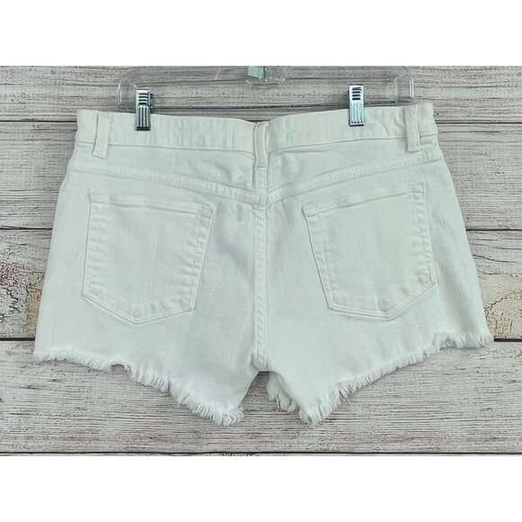 Velvet by Graham & Spencer Cut Off Denim Shorts Women's 31 White Anthropologie - Picture 2 of 8